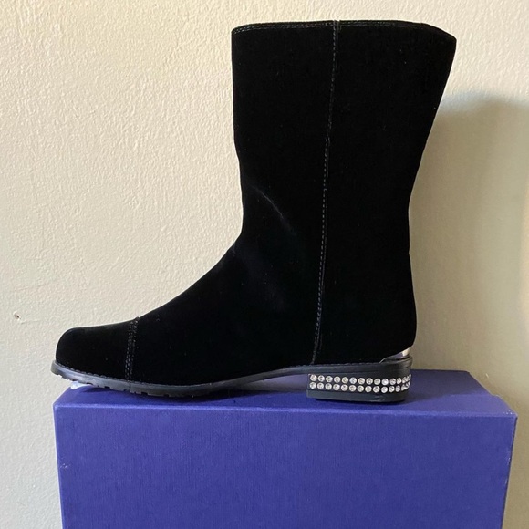NEW - Stuart Weitzman Duluth Velvet Boots - Picture 2 of 6